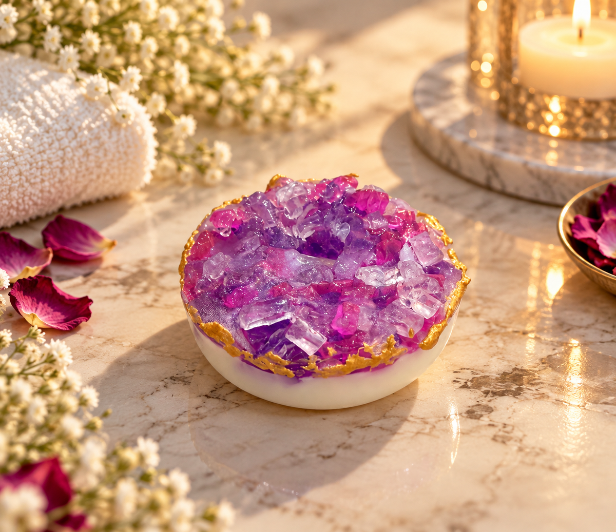 Lavender crystal Soap