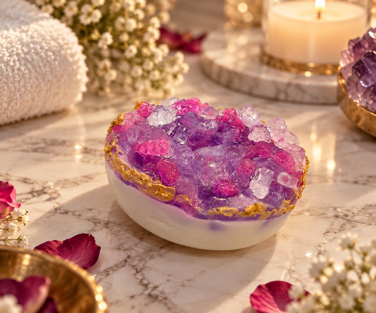 Lavender crystal Soap