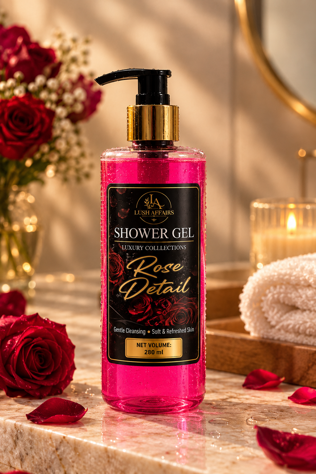 Rose Petal Luxury Shower Gel