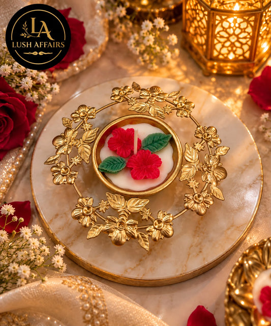 Golden Floral Elegance Urli