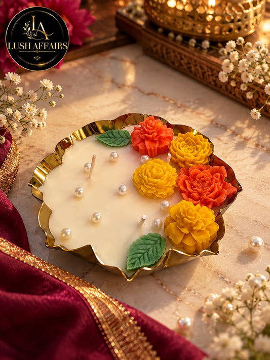 Marigold Blossom Glow Urli 4.5 inch